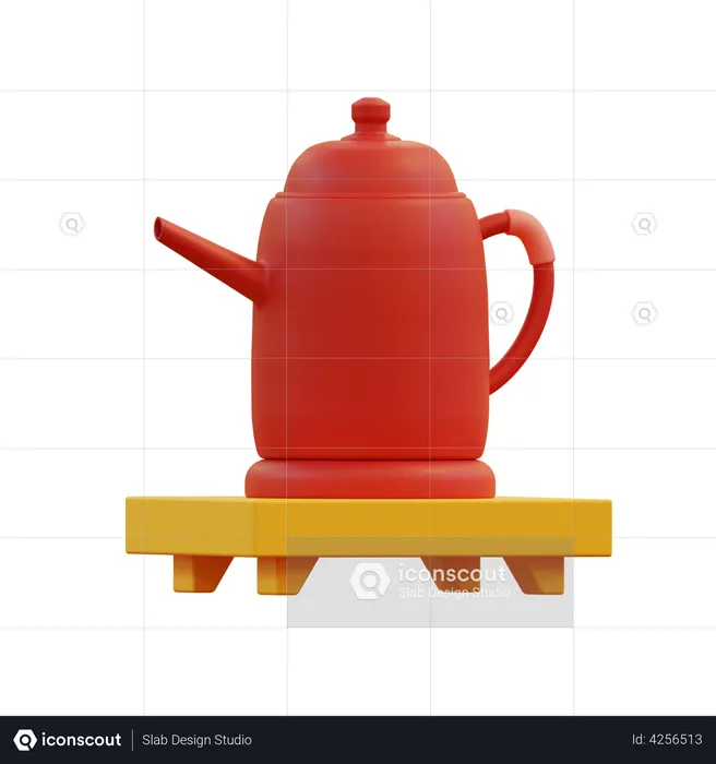 Chinese Tea Pot  3D Illustration