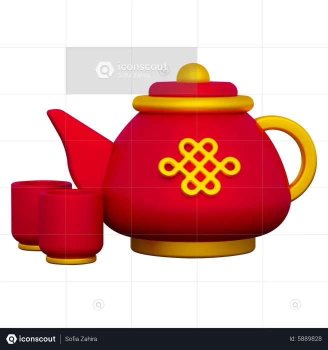 Chinese Teapot  3D Icon
