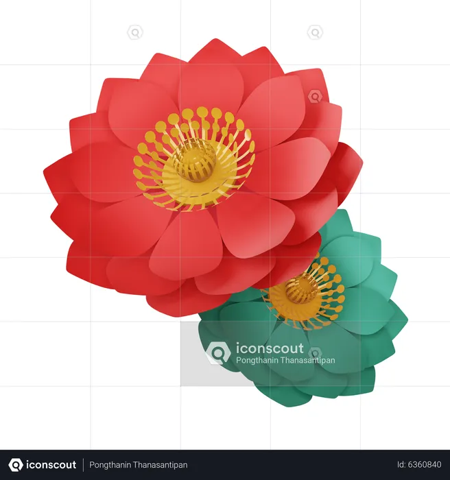 Chinesische blume  3D Icon