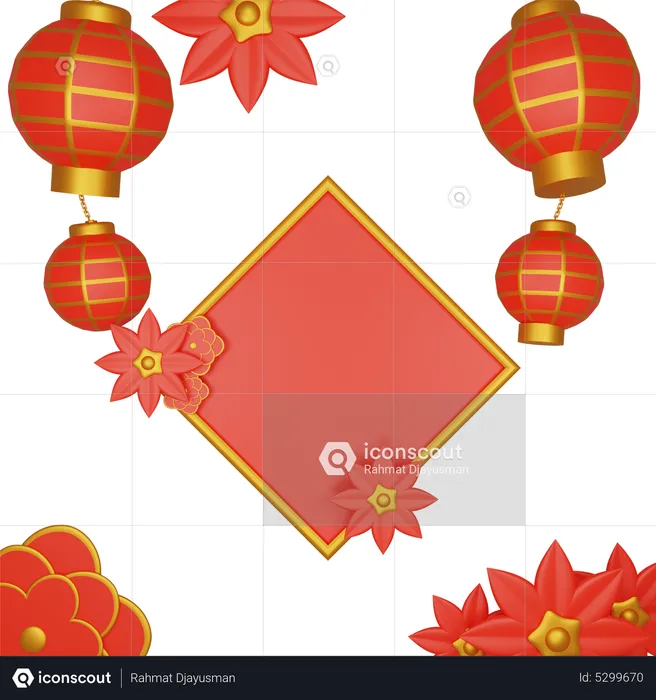 Chinesische dekoration  3D Illustration