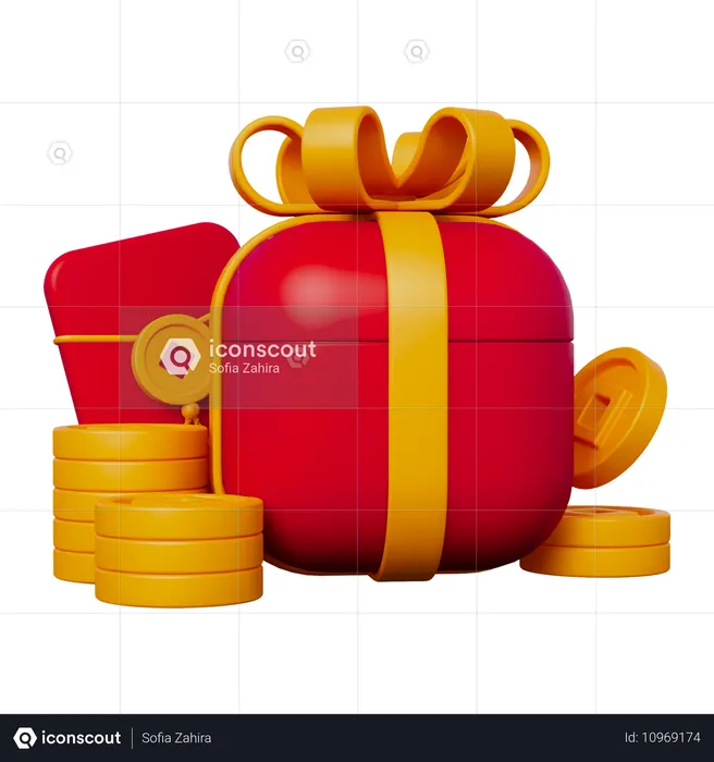 Chinesische Geschenkbox  3D Icon