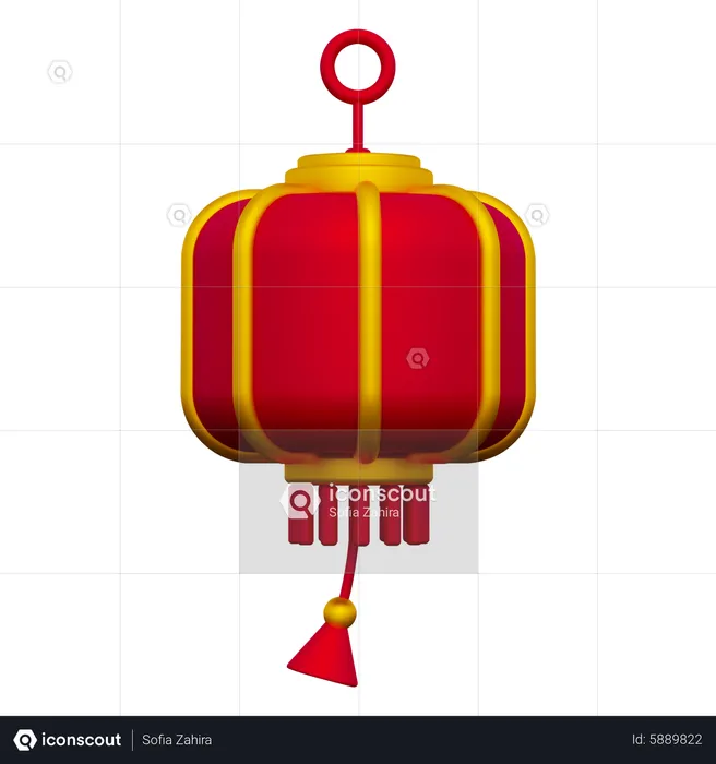 Chinesische lampe  3D Icon