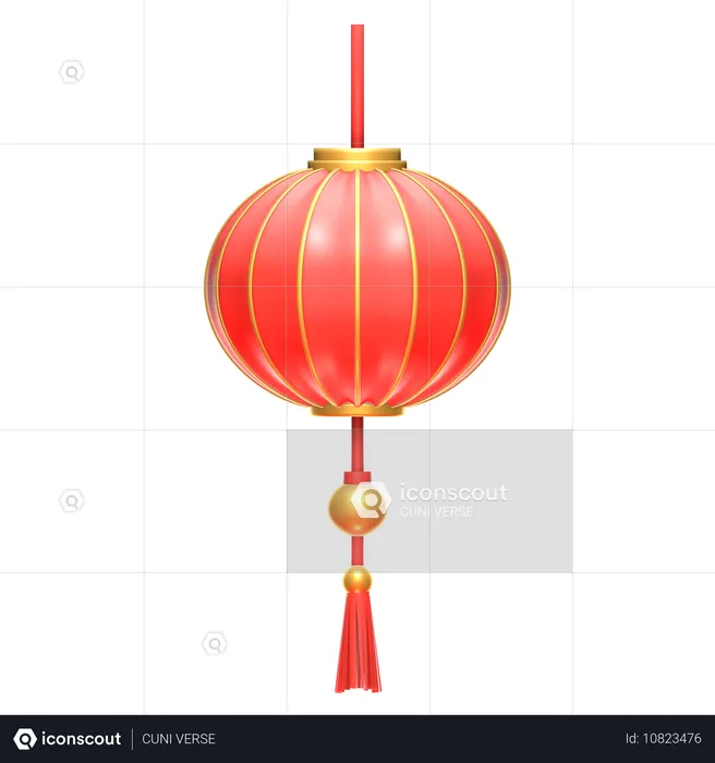 Chinesische Lampe  3D Icon