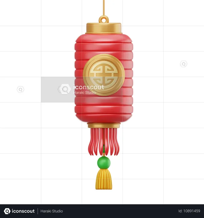 Chinesische Lampe  3D Icon