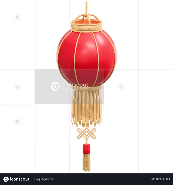 Chinesische Lampe  3D Icon