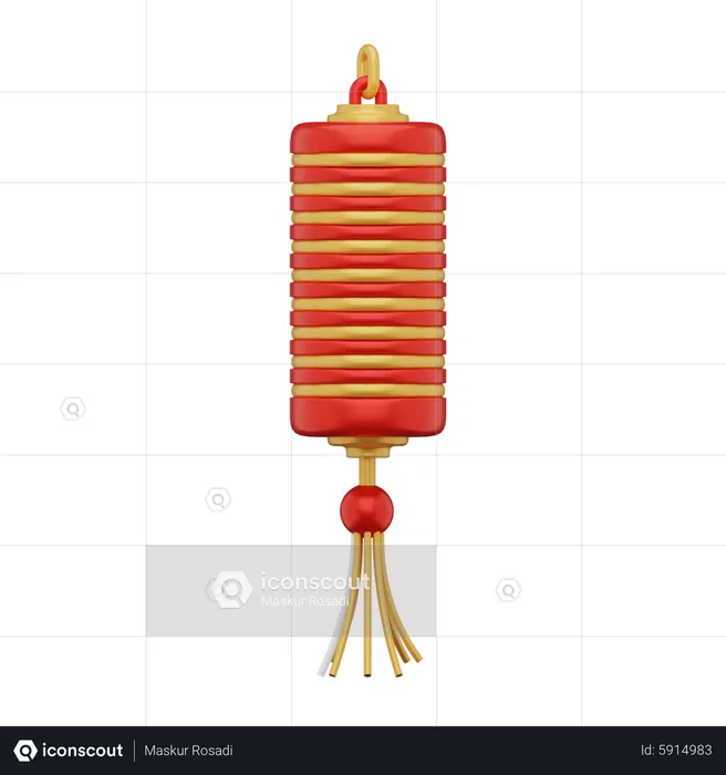 Chinesische Lampe  3D Icon