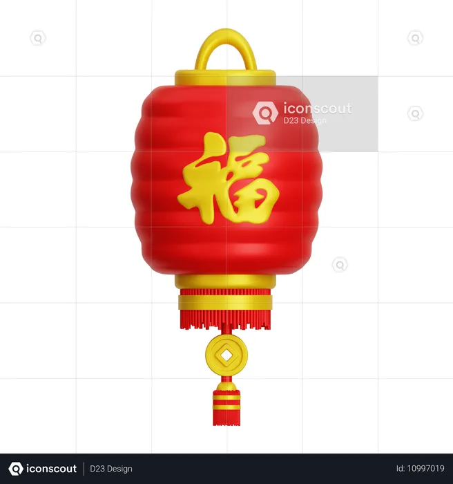 Chinesische laterne dekoration  3D Icon