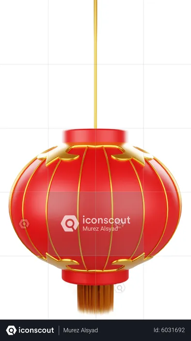 Chinesische Neujahrslaterne  3D Icon