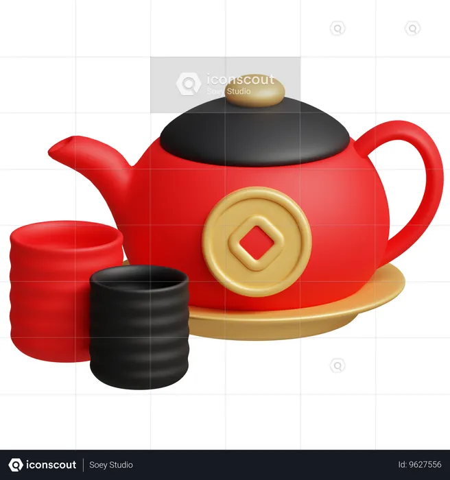 Chinesische teekanne  3D Icon