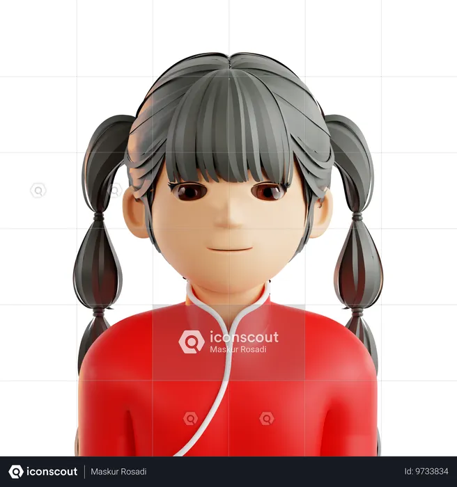 Chinesischer Avatar  3D Icon