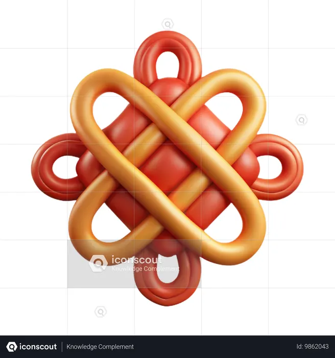 Chinesischer Knoten  3D Icon