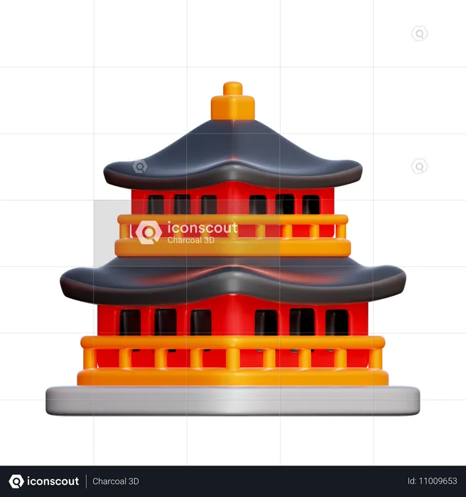 Chinesischer Tempel  3D Icon