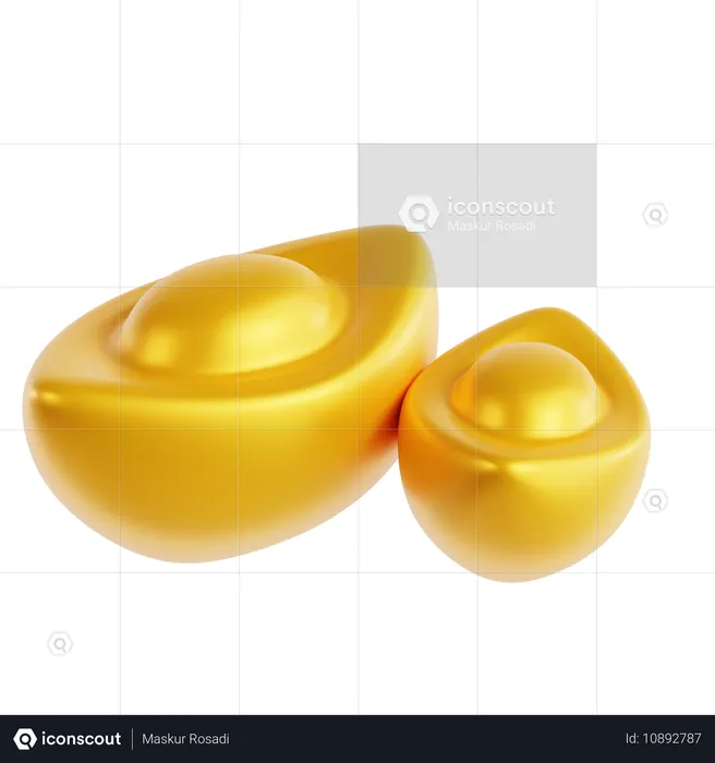 Chinesisches Gold  3D Icon