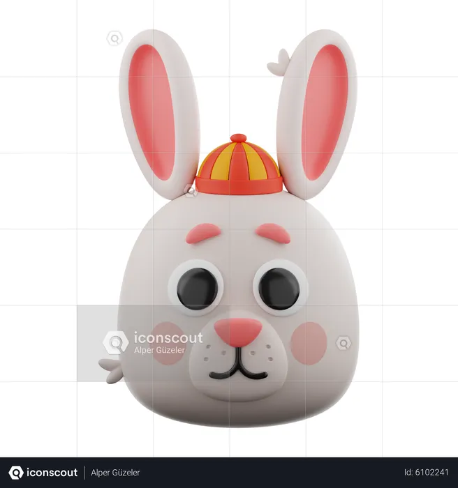 Chinesischer Hase  3D Icon