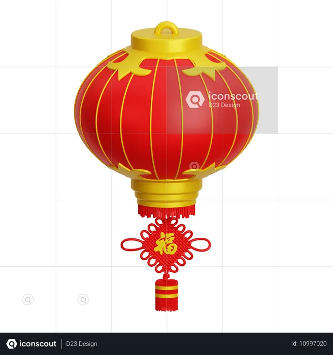 Chinesische laterne verzierung  3D Icon