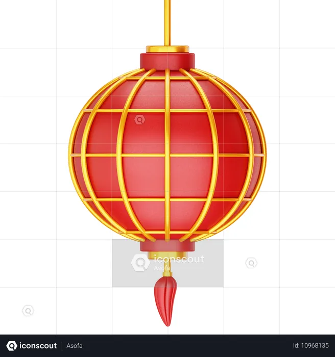 Chinesische Neujahrslaterne  3D Icon