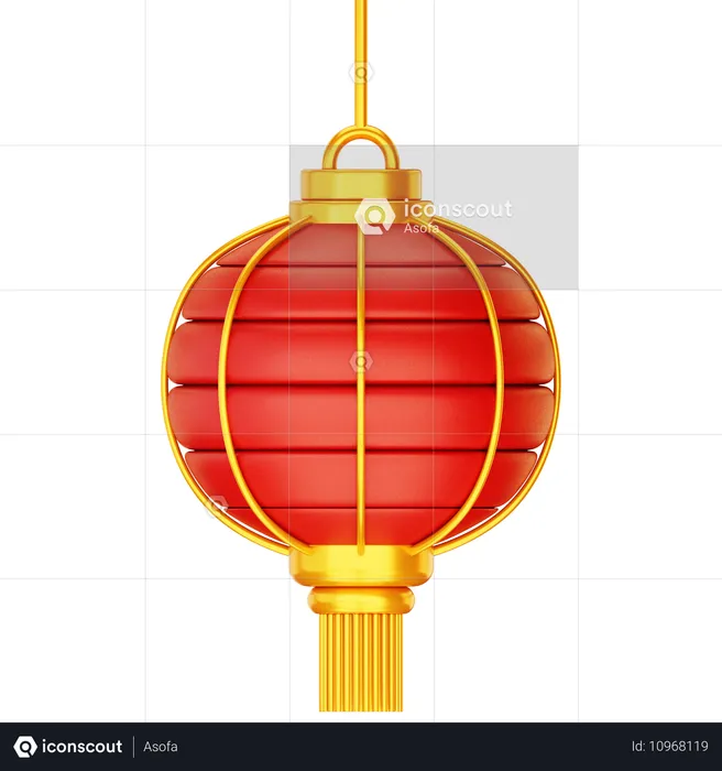 Chinesische Neujahrslaterne  3D Icon