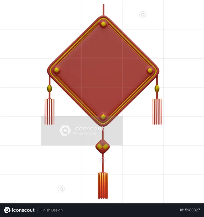 Chinesische Verzierung  3D Icon