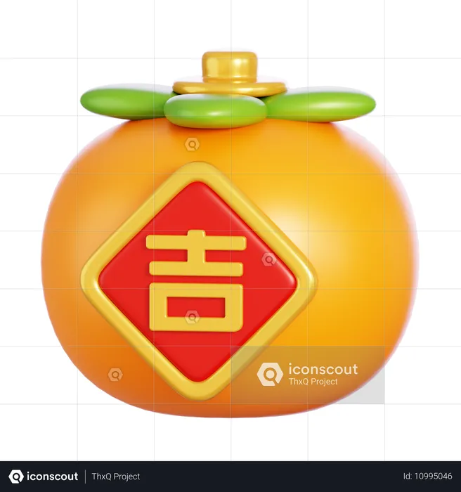 Naranja china  3D Icon