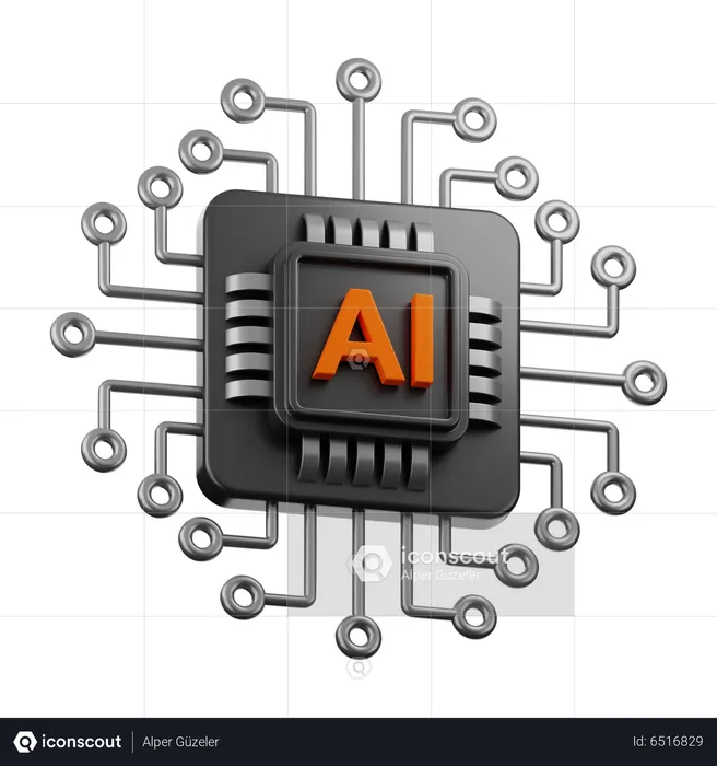 Ai chip  3D Icon