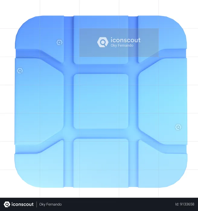 Microprocesador  3D Icon