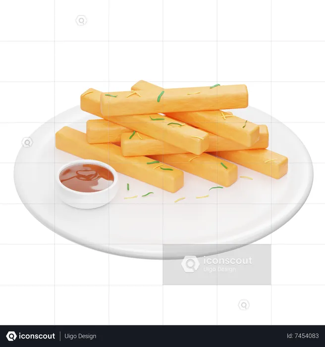 Chips de polenta  3D Icon