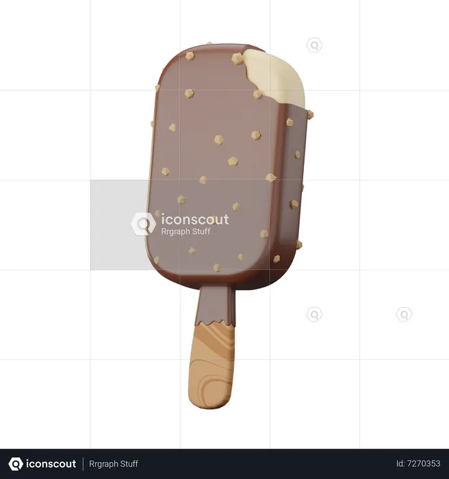 Choco Almond Stick  3D Icon