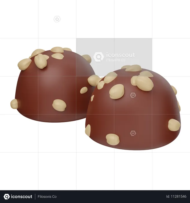 Noix de chocolat  3D Icon