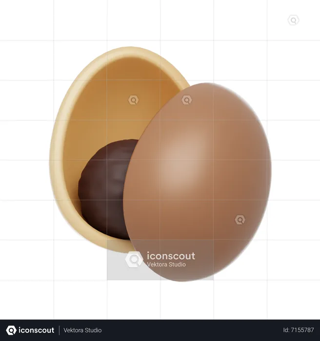 Bonbons aux oeufs en chocolat  3D Icon