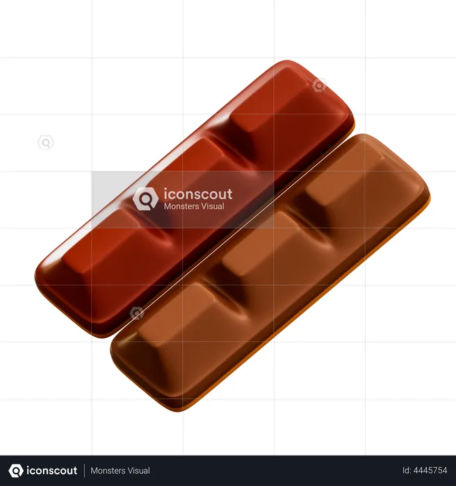 Chocolate con avellanas  3D Illustration