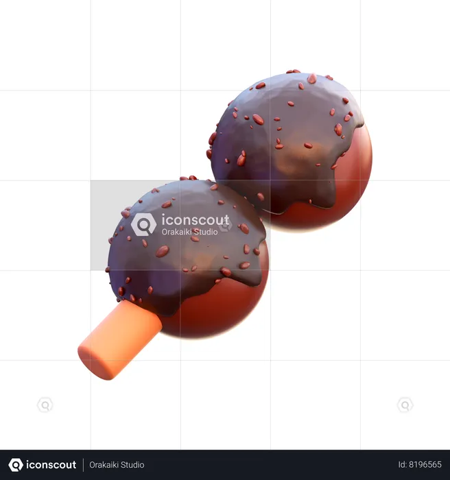 Chocolate Ball  3D Icon