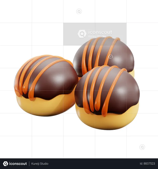 Chocolate Ball  3D Icon