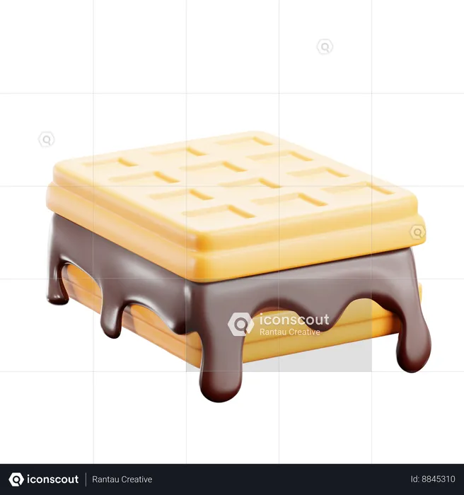 Chocolate biscuit  3D Icon