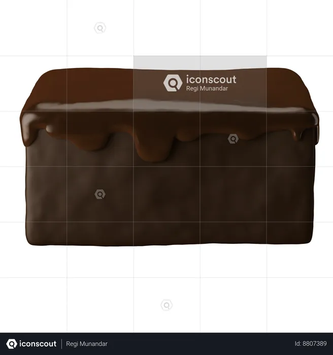 Chocolate Brownie  3D Icon