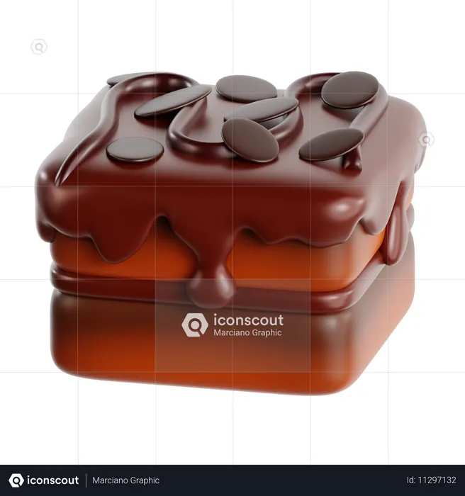 Chocolate Brownies  3D Icon