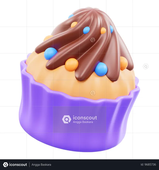 Chocolate Cake  3D Icon