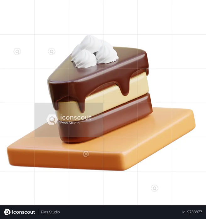 Chocolate  cake  3D Icon