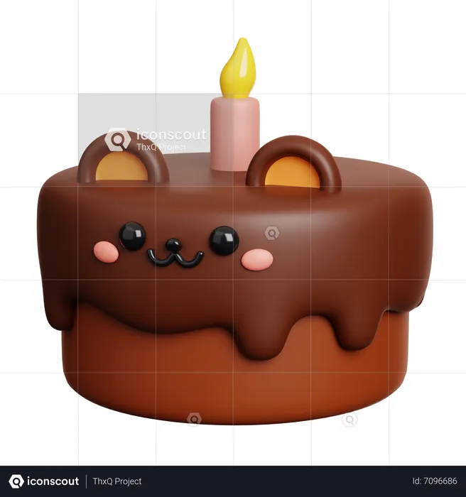 Chocolate Cake  3D Icon