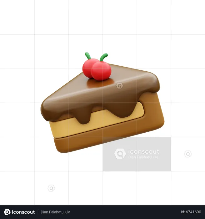 Chocolate Cake  3D Icon