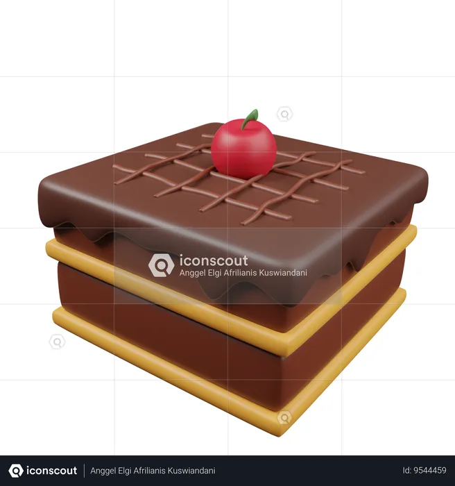 Chocolate Cake  3D Icon