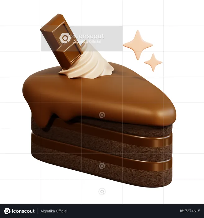 Chocolate Cake  3D Icon