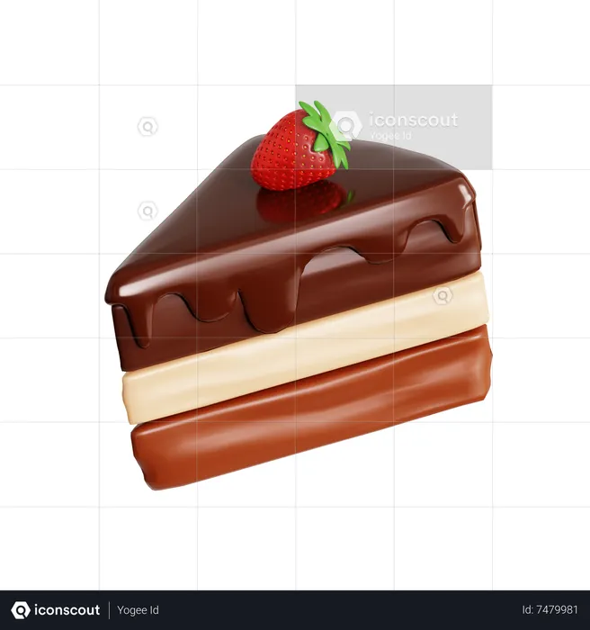 Chocolate Cake  3D Icon