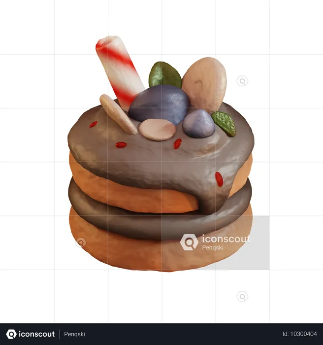 Chocolate Cake  3D Icon