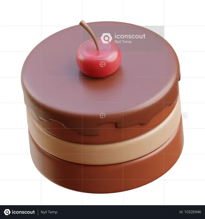 Chocolate Cake  3D Icon