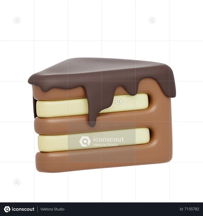 Chocolate Cake  3D Icon