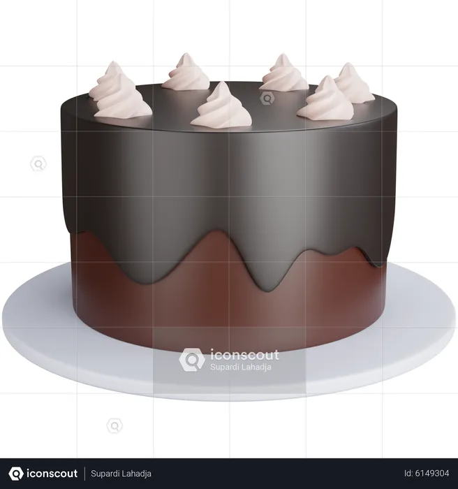 Chocolate cake  3D Icon