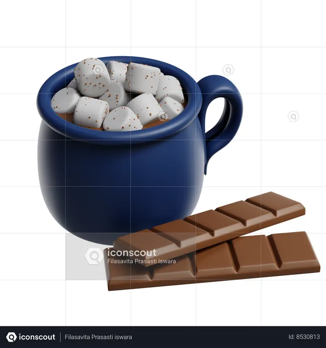 Chocolate caliente  3D Icon