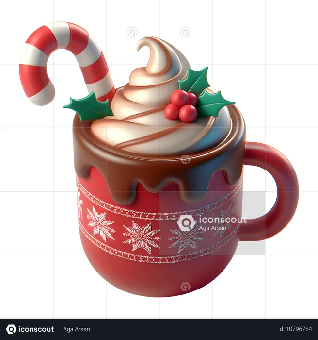 Chocolate caliente  3D Icon