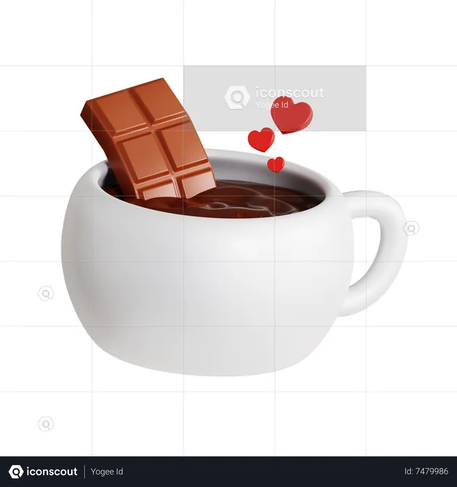 Chocolate caliente  3D Icon