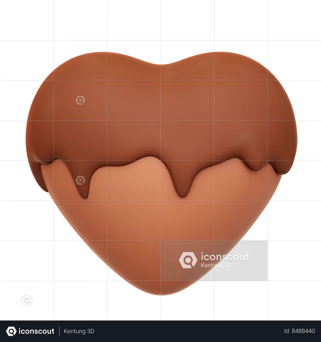 Chocolate Candy Heart  3D Icon